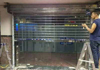 濟南花園東路電動卷簾門廠家安裝案例